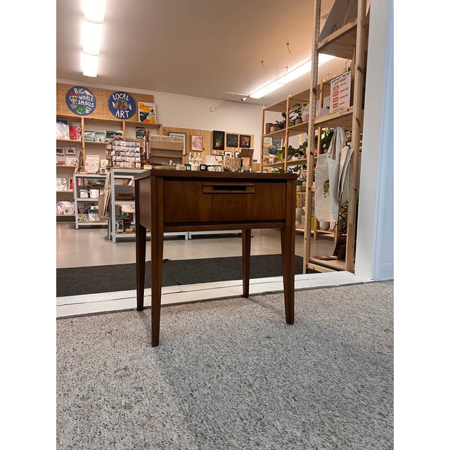 1970s Vintage Mid Century Modern Solid Walnut Dresser and End Table Set Dovetailed Drawers - Set of 3 For Sale - Image 11 of 12