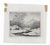 Miniature winter etching by Keith Shaw Williams (1906-1951) of a snowy mountain landscape with stream, pencil signed....