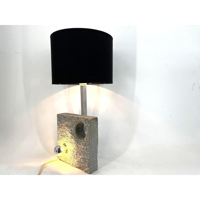 Postmodern Stone Table Lamp, 1970s For Sale - Image 6 of 14