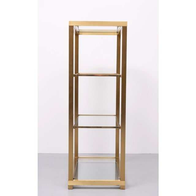Gold Brass and Glass Shelf, Italy, 1978 For Sale - Image 8 of 10