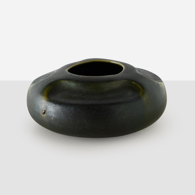 Ceramic 1912 Green Glazed Vase by Arequipa Pottery For Sale - Image 7 of 11