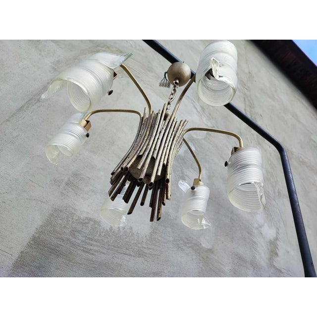 Vintage Chandelier & 2 Wall Lamps, 1980s, Set of 3 For Sale - Image 6 of 18