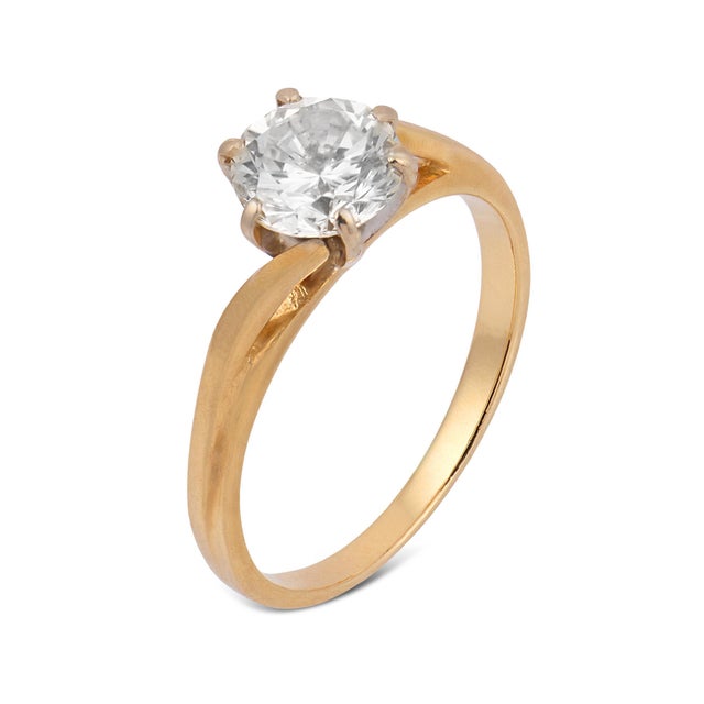 20 Point Natural Diamond Solitaire 14k Gold Wedding Nose Piercing Stud Ring Pin For Sale In New York - Image 6 of 8