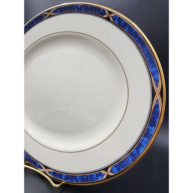 Vintage Lenox Mountain View Fine Bone China Oval Serving Platter With 24k Gold Trim For Sale In Philadelphia - Image 6 of 18