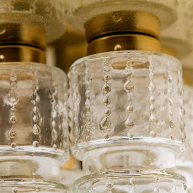 Gold Flush Mount attributed to Boris Tabacoff for Limburg, 1960s For Sale - Image 8 of 18