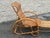 Vintage Rattan Reclining Lounge Chair With Pull-Out Ottoman For Sale - Image 4 of 11