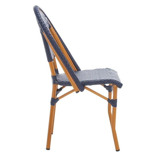 Navy Blue California Side Chair, Set of 2 - Navy For Sale - Image 8 of 10