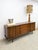 Rare United Furniture MCM Long Dresser Intricate Wood Pulls Vintage Lowboy For Sale - Image 15 of 17