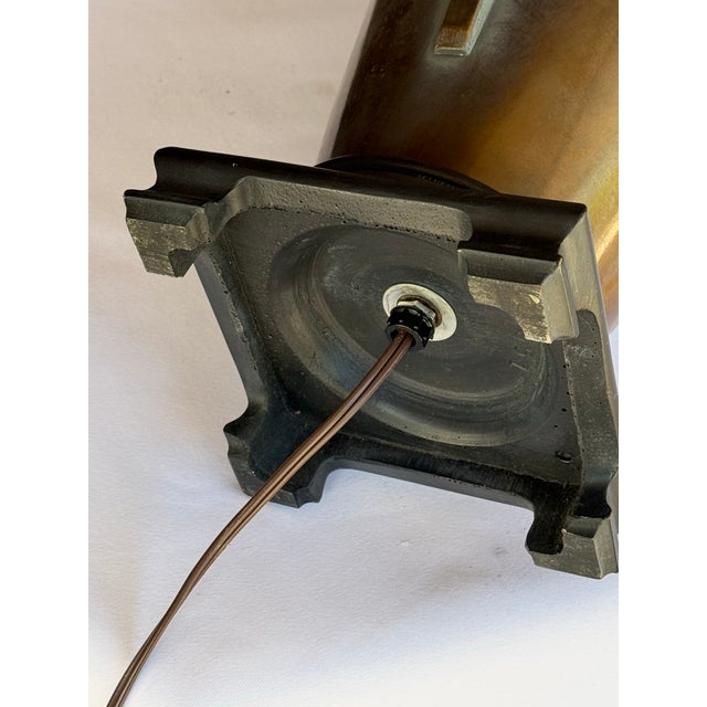 Vintage Frederick Cooper Style Archaic Bronze "Taotie" Lamp | James Mont Era Chinoiserie For Sale - Image 10 of 12