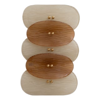 Murano Glass and Brass Wall Sconces, 2000, Set of 2 For Sale