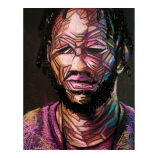 A Thing or Two (Not) to Say, Ara Deinde (2019), Acrylic and Oil Pastel on Canvas For Sale