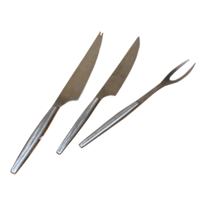 Kalmar Post-Modern Designs Stainless Steel Cutlery Carving Set 3 Pieces Italy