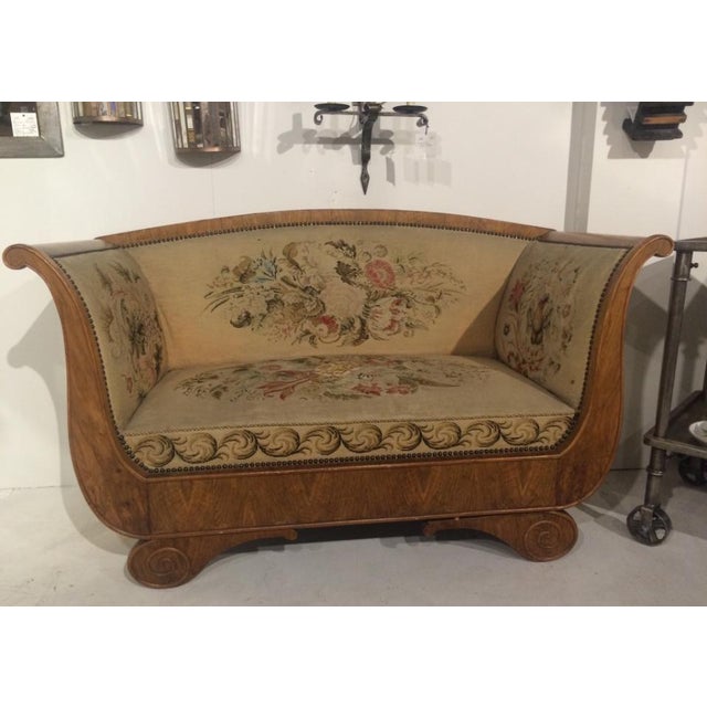 French Early 19th Century Classic Charles X French Armchairs With Needlepoint Upholstery - Set of 2 For Sale - Image 3 of 11