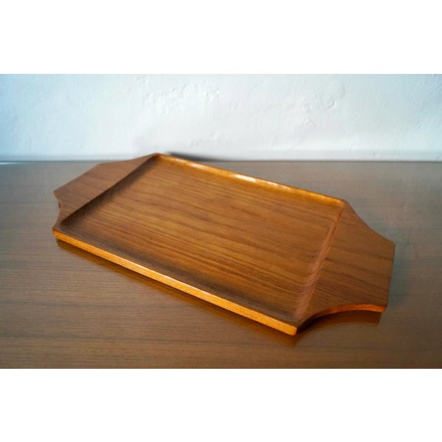 1970’s Danish Modern Solid Teak Tray For Sale In Los Angeles - Image 6 of 12