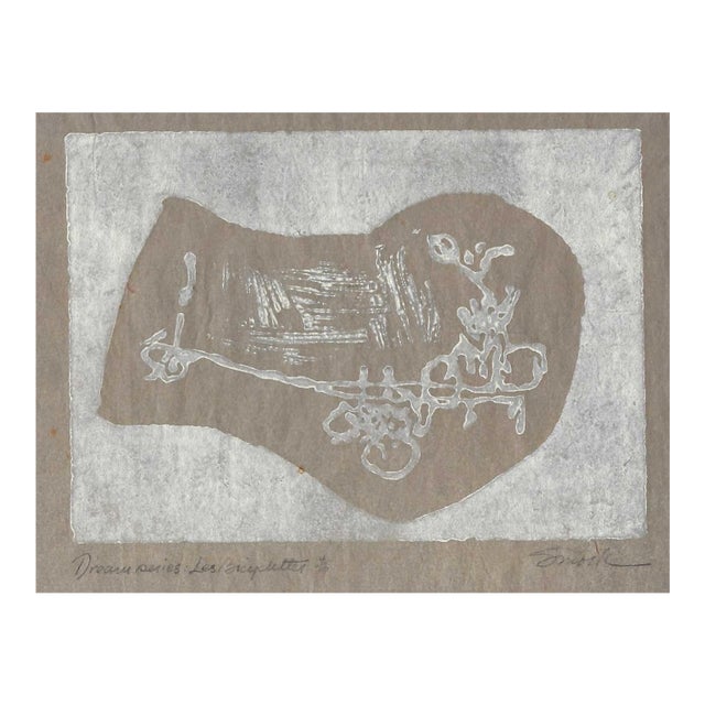 Dream Series: Les Bicyclettes Linocut For Sale