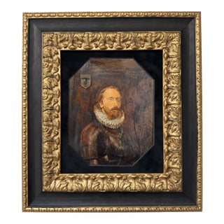 Portrait of "Celestinus Fredericus, Dux Nobilissimus" Oil on Copper For Sale