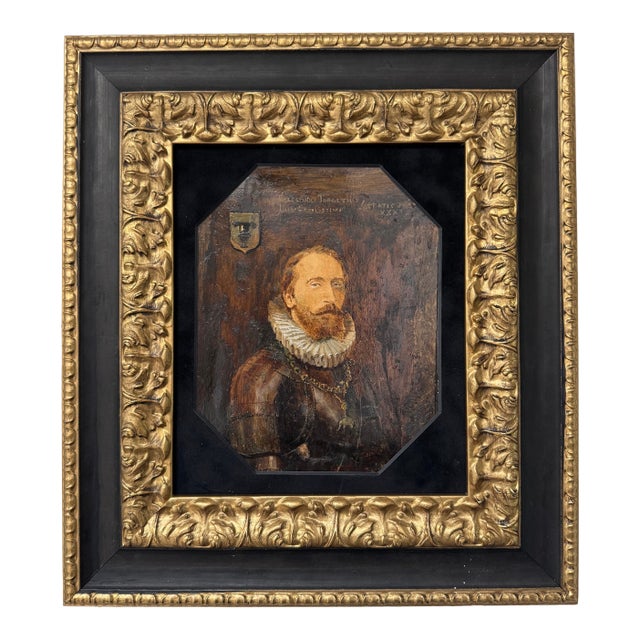 Portrait of "Celestinus Fredericus, Dux Nobilissimus" Oil on Copper For Sale