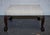 Antique Early Victorian Claw and Ball Feet Ottoman with White Suede Seat For Sale - Image 3 of 12