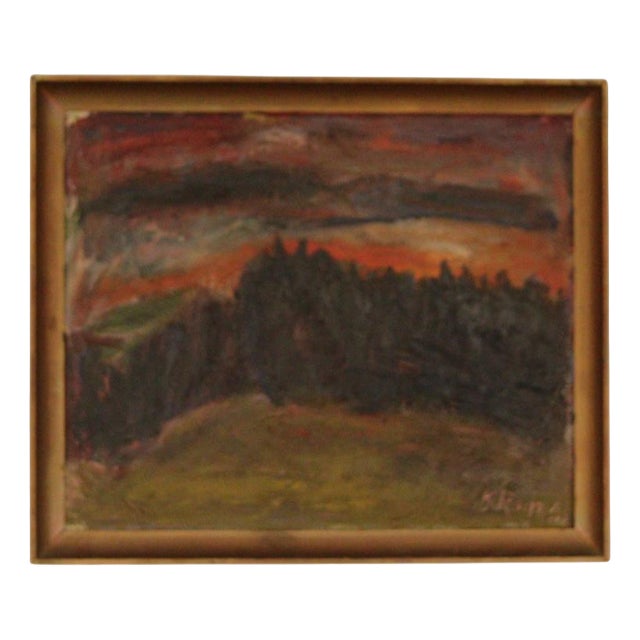 K. Ragnar, Sunset, 1950s, Oil on Panel, Framed For Sale