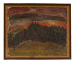 K. Ragnar, Sunset, 1950s, Oil on Panel, Framed