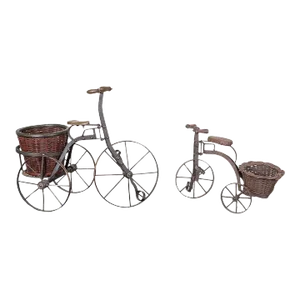 Vintage Iron Tricycle Sculptures - a Pair