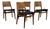Set of 4 E. Knudsen Model 47 Danish Teak and Cane Dining Chairs for Jensen & Lykkegaard For Sale