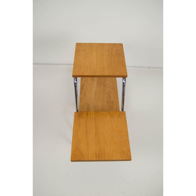 Mid-Century Modern Flower Stand in Chrome and Plywood from Kovona, 1960s For Sale - Image 4 of 10