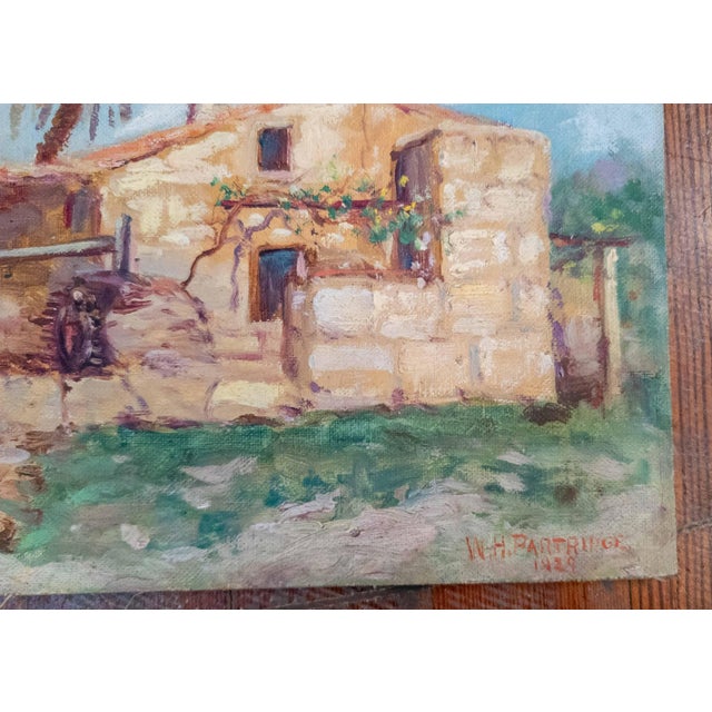20th Century American Impressionist Oil Painting of a House by w.h. Partridge For Sale - Image 9 of 10