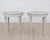 Wood Pair of Swedish 20th Century Carved Round Tables For Sale - Image 7 of 10
