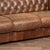 20th Century English Vintage Brown Leather Chesterfield Three Seat Sofa For Sale - Image 10 of 14