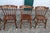 Swiss-American Tell City Pub Chairs in Solid Hard Rock Maple Dining Chairs. Set of Six With Red /Maroon Cushions. For Sale - Image 9 of 9