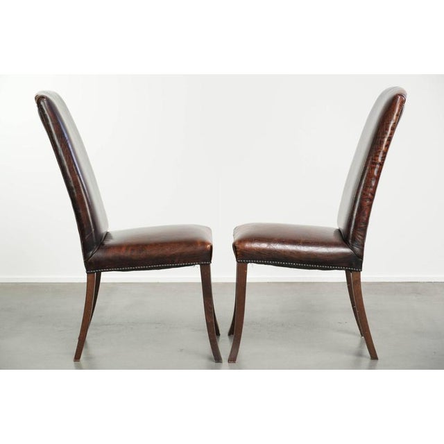 Vintage Sheepskin Dining Chairs, Set of 6 For Sale - Image 3 of 18