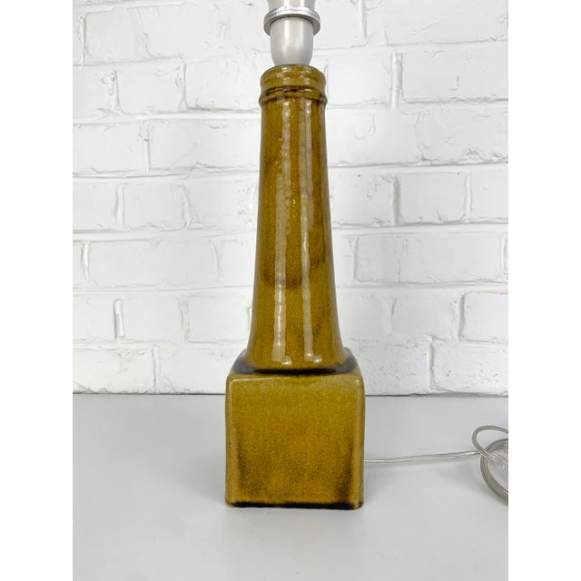 Goldenrod Ceramic Stoneware Table Lamp by Nils Kähler for Hak, Denmark, 1960s For Sale - Image 8 of 17