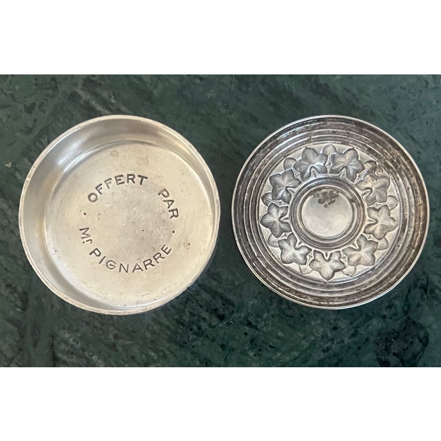 Mid 20th Century Christofle Silver Plated Round Lidded Box For Sale - Image 5 of 7
