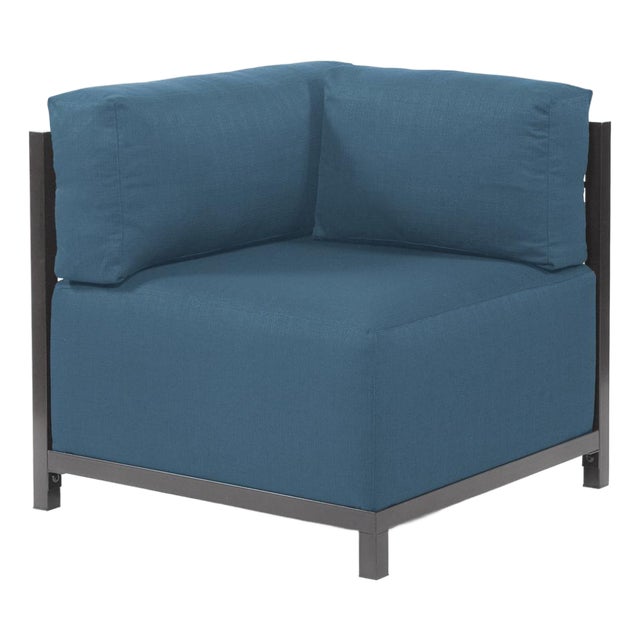 Axis Corner Chair Seascape Turquoise Titanium Frame For Sale