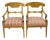 Set of Biedermeier Swedish Carver Chairs in Quilted Golden Birch, 1920s For Sale