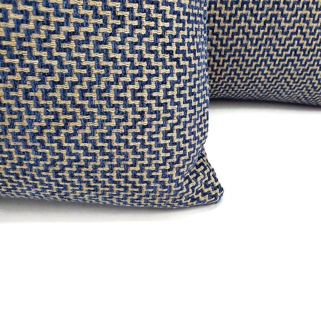 Not Yet Made - Made To Order F. Schumacher Orwell in Lapis Lumbar Pillow Cover - 11" X 20" For Sale - Image 5 of 7