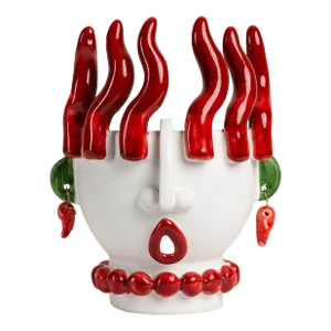 Studio Z Cachepot, Small Head with Peppers