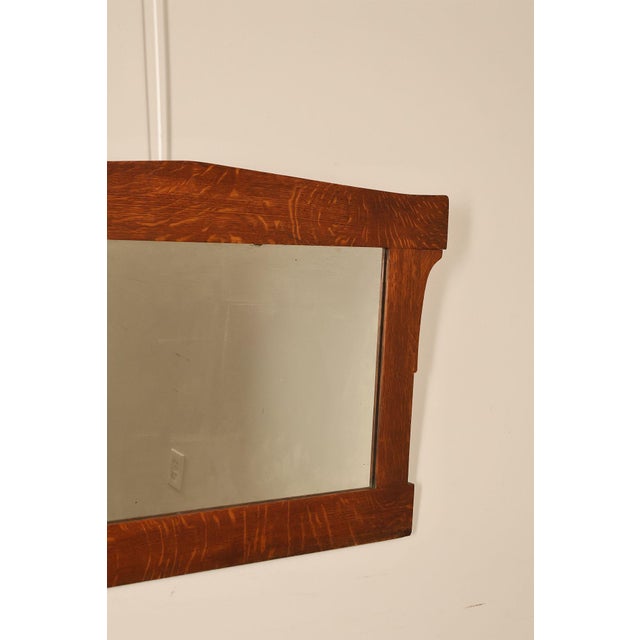 Wood L. & J.G. Stickley Arts And Crafts Oak Wall Mirror For Sale - Image 7 of 18
