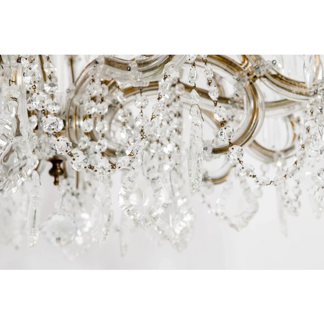 Late 19th Century Cut Crystal 18-Light Hanging Chandelier For Sale - Image 9 of 13