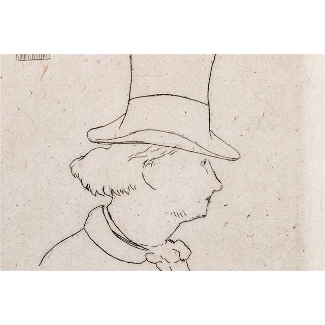 Wood Antique French Édouard Manet Etching Portrait of Charles Baudelaire in Profile Framed For Sale - Image 7 of 14