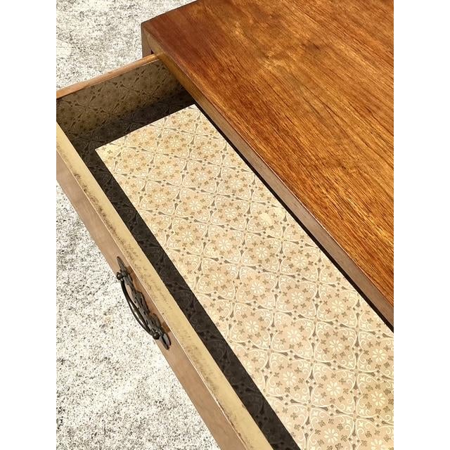 Camel Vintage Italian Low Chest of Drawers For Sale - Image 8 of 8