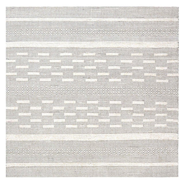 Bauer Collection Geometric Beige Black Handmade Wool by Rug Doris Leslie Blau For Sale