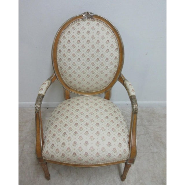 1980s Century Furniture French Carved living Room Arm Lounge Chair B For Sale In Philadelphia - Image 6 of 11