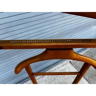 Mid 20th Century Italian Birch Valet, Mid-Century Modern Design, Rotating Tray, 1968 For Sale - Image 5 of 11