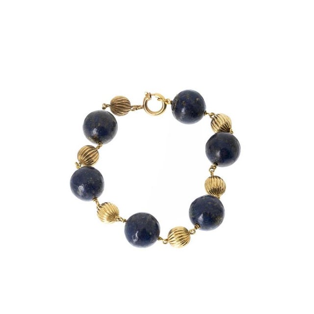 Bracelet with Beads in 19.2k Gold For Sale - Image 6 of 6