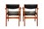 Dining Chairs in Teak and Black Vinyl Upholstery, Set of 5 For Sale - Image 5 of 8