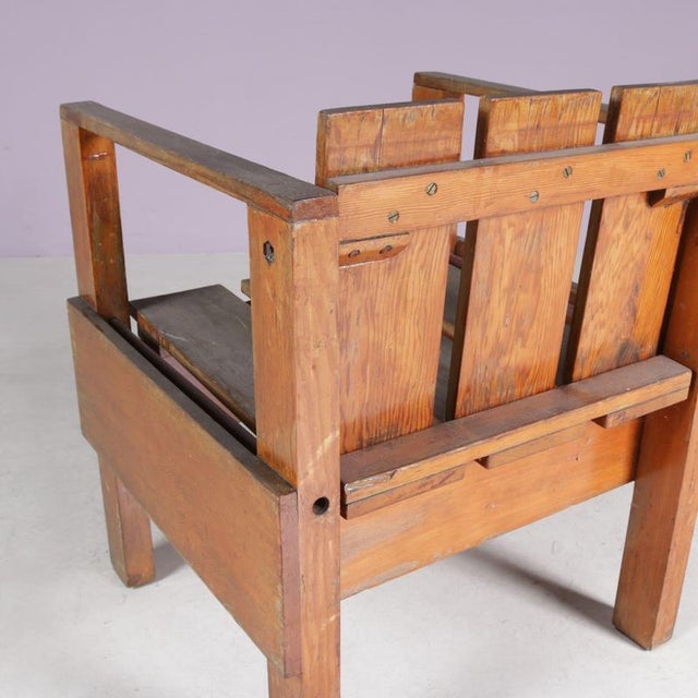 Teak Side Chair in the style of Rietveld, Netherlands, 1960s For Sale - Image 5 of 9
