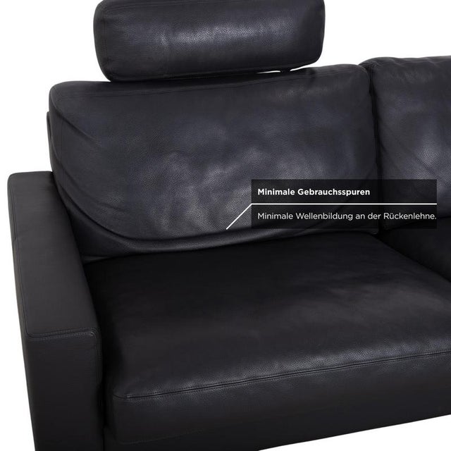 CL 820 Corner Sofa in Anthracite Leather with Chrome Sled Feet from Erpo For Sale - Image 9 of 16