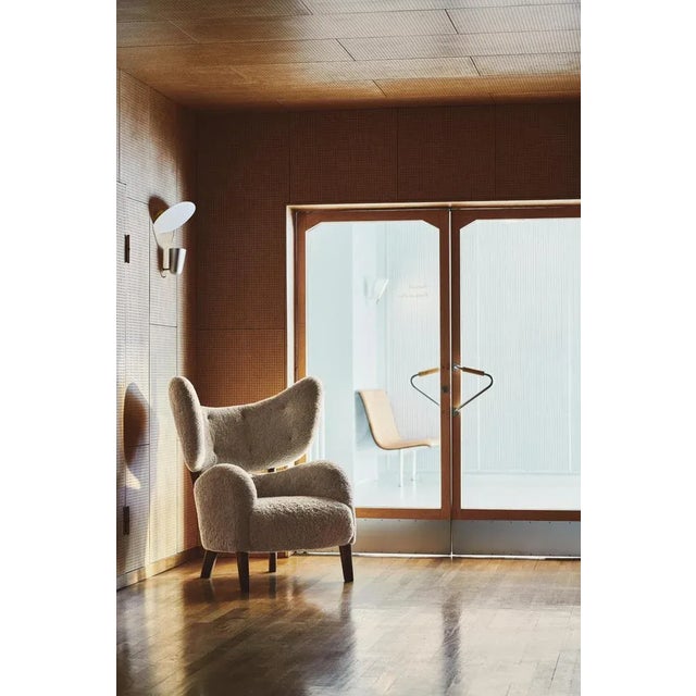 Brown Leather Natural Oak My Own Chair Lounge Chair by Lassen For Sale - Image 9 of 10